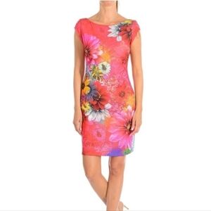 Desigual Women's Pichi Luka Floral Short Sleeve Sheath bodycon‎ Dress